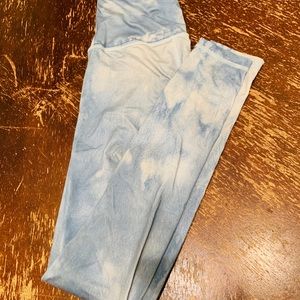 Denim wash yoga tights